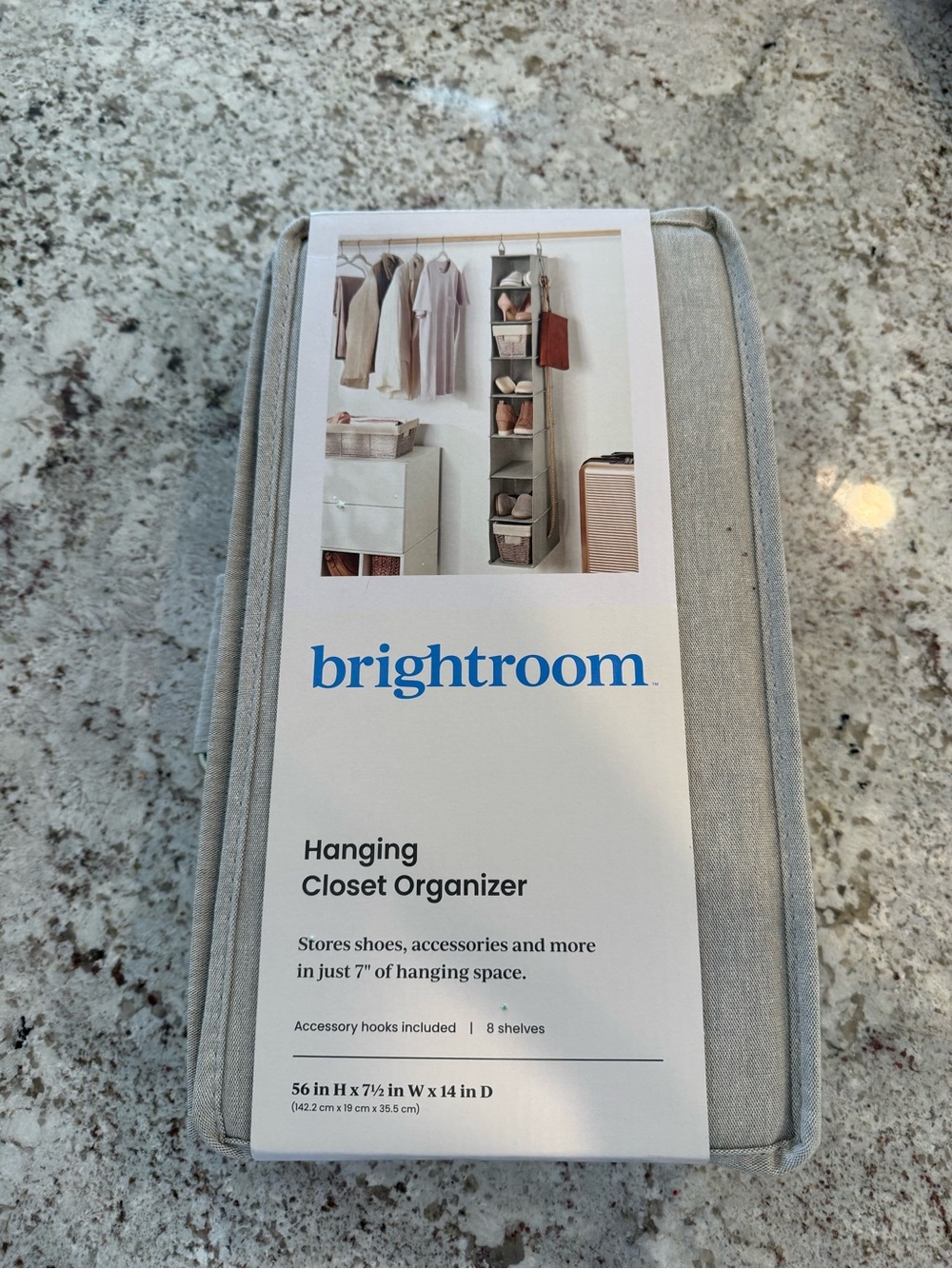 Brightroom Hanging Closet Organizer Packaging NEW in packaging